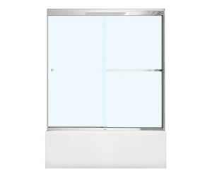 MAAX 135670-900-084-000 Aura SC 55-59 in. x 57 in. 8 mm Bypass Tub Door for Alcove Installation with Clear glass in Chrome