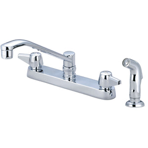 Central Brass 0123-A Two Handle Cast Kitchen Faucet in Polished Chrome