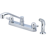 Central Brass 80123-A Two Handle Cast Kitchen Faucet in Polished Chrome