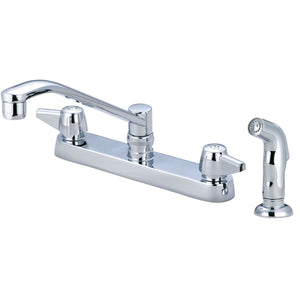 Central Brass 80123-A Two Handle Cast Kitchen Faucet in Polished Chrome