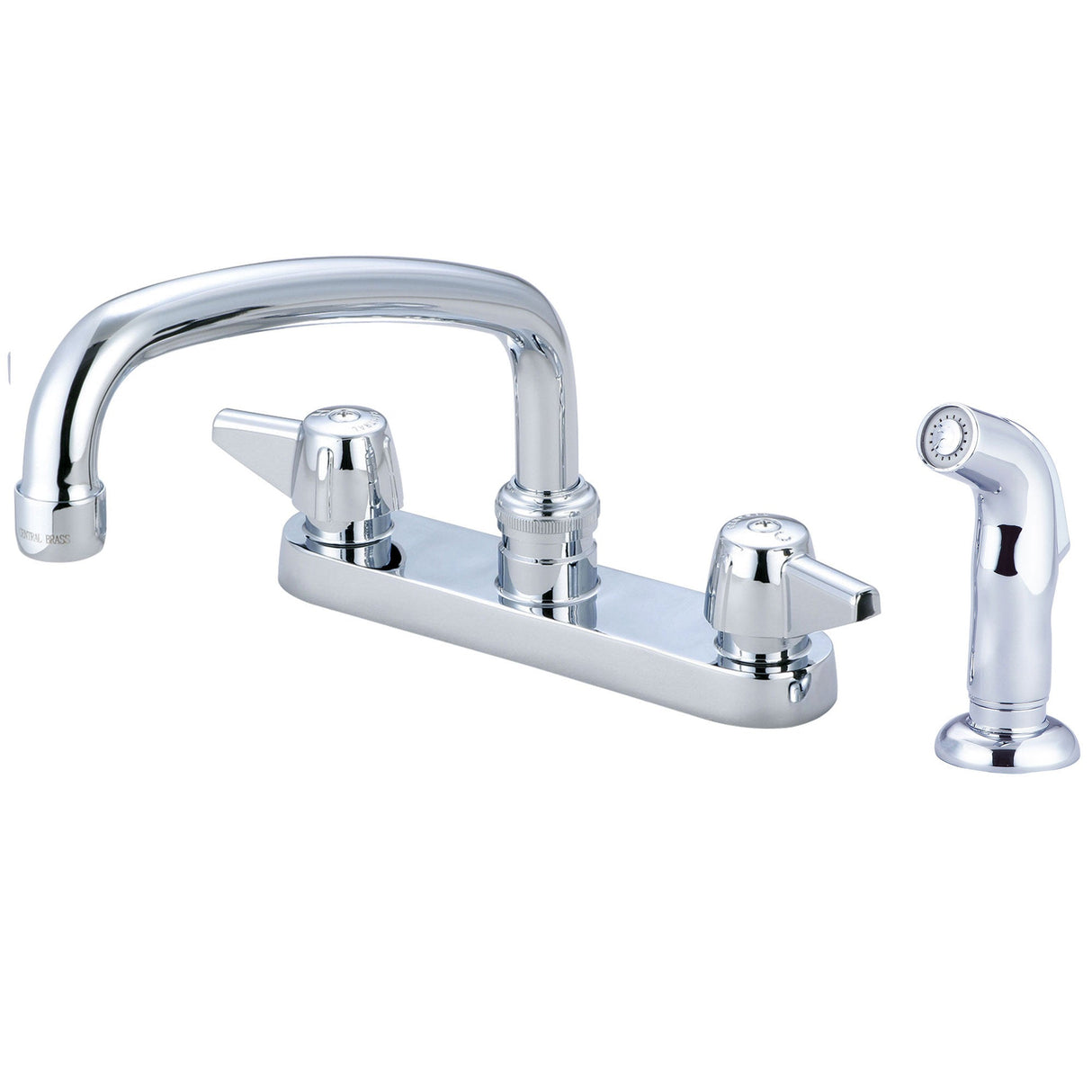 Central Brass 0126-A Two Handle Cast Kitchen Faucet in Polished Chrome