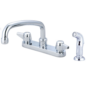 Central Brass 0126-A Two Handle Cast Kitchen Faucet in Polished Chrome