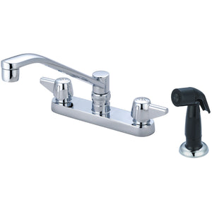 Central Brass 0128-A Two Handle Cast Kitchen Faucet in Polished Chrome