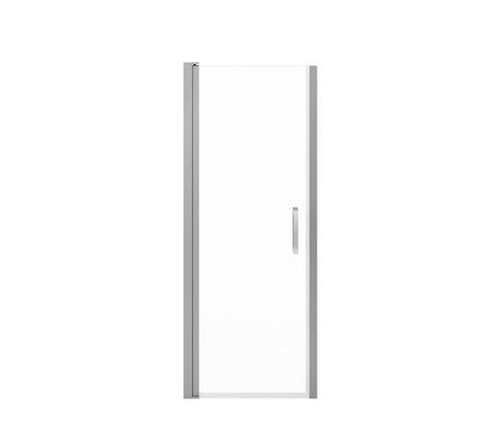 MAAX 138261-900-084-101 Manhattan 25-27 x 68 in. 6 mm Pivot Shower Door for Alcove Installation with Clear glass & Square Handle in Chrome