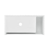 Delice 24" Rectangle Wall-Mount Bathroom Sink in Matte White