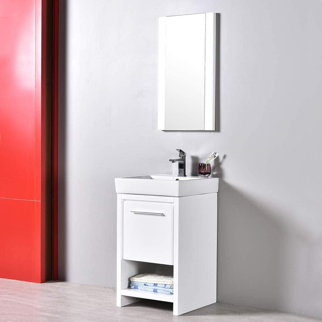 Milan 30" Vanity set, White/Silver Grey, Mirror, Medicine Cabinet