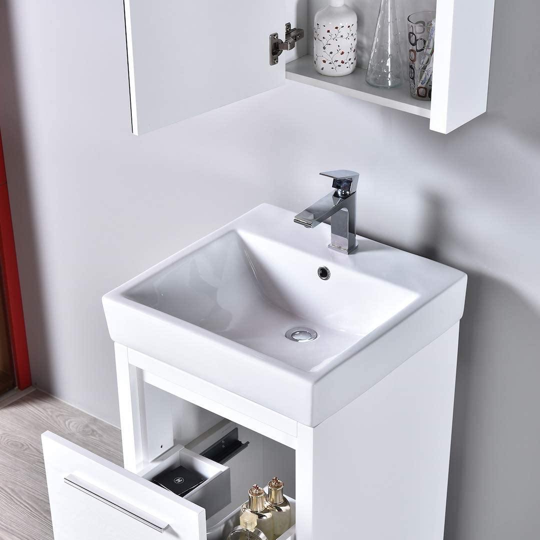 Milan 30" Vanity set, White/Silver Grey, Mirror, Medicine Cabinet