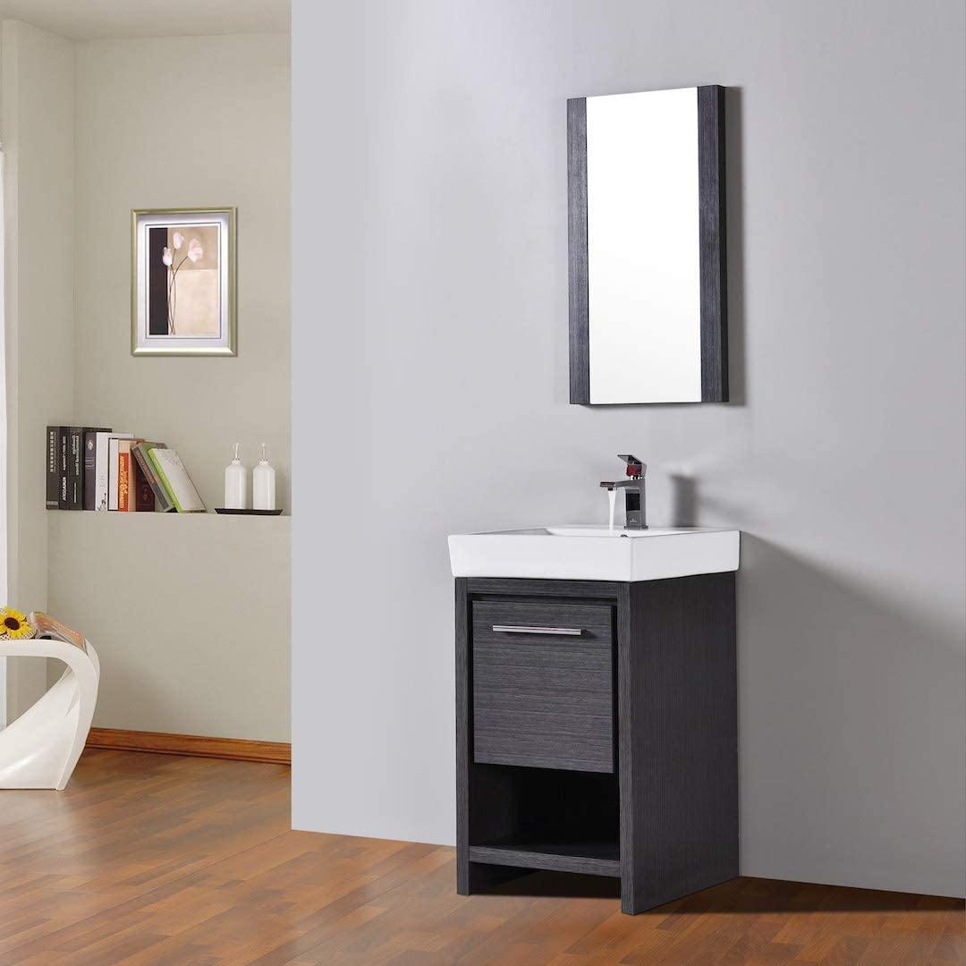 Milan 30" Vanity set, White/Silver Grey, Mirror, Medicine Cabinet