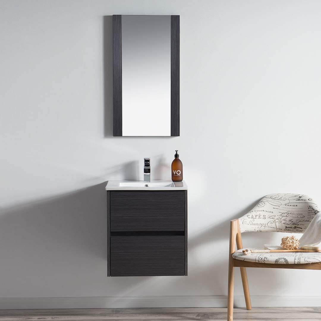 Blossom Valencia 20" Single Vanity, Mirror, Mirrored Medicine Cabinet
