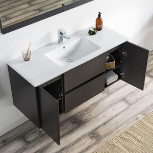 Blossom Valencia 48" Single Vanity, Mirror, Mirrored Medicine Cabinet