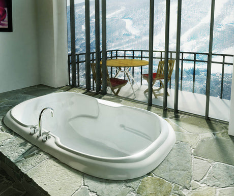 MAAX 100075-000-001-000 Calla 6642 Acrylic Drop-in Center Drain Bathtub in White