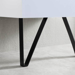 Jena 30" Vanity Base in Calacatta White / Light Grey with Ceramic / Acrylic Sink