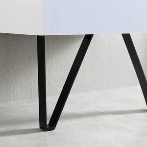 Jena 36" Vanity Base in Calacatta White / Light Grey with Ceramic / Acrylic Sink