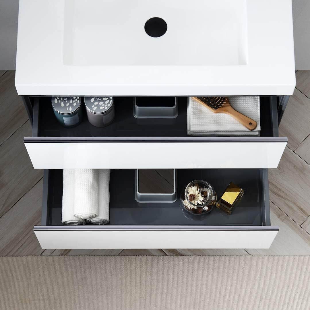 Blossom Berlin White 24" Vanity Base with Acrylic Sink.