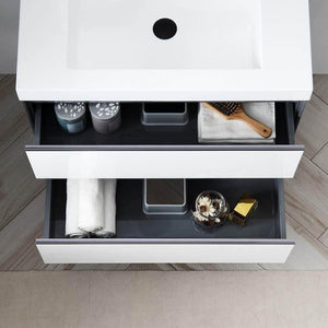 Blossom Berlin White 24" Vanity Base with Acrylic Sink.