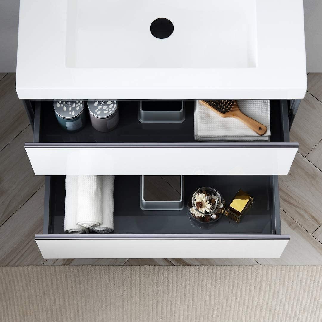 Blossom Berlin White 30" Vanity Base with Acrylic Sink.