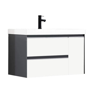 Blossom Berlin White 36" Vanity Base with Acrylic Sinks.