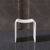 New England Home Goods 16"Solid Surface Shower Stool