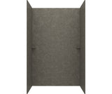 Swanstone SQMK96-3662 36 x 62 x 96 Swanstone Square Tile Glue up Shower Wall Kit in Charcoal Gray SQMK963662.209