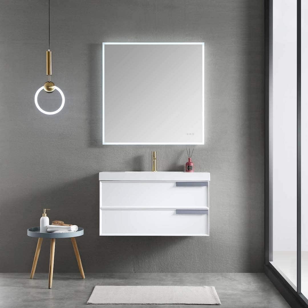 Blossom Sofia 36" Vanity in White / Matte Gray with Acrylic Sink