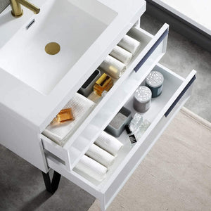 Blossom Sofia 36" Vanity in White / Matte Gray with Acrylic Sink
