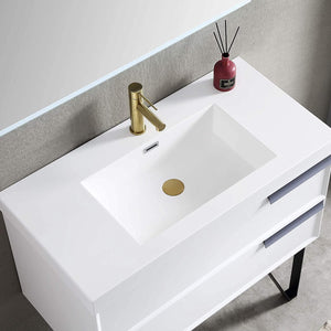 Blossom Sofia 36" Vanity in White / Matte Gray with Acrylic Sink