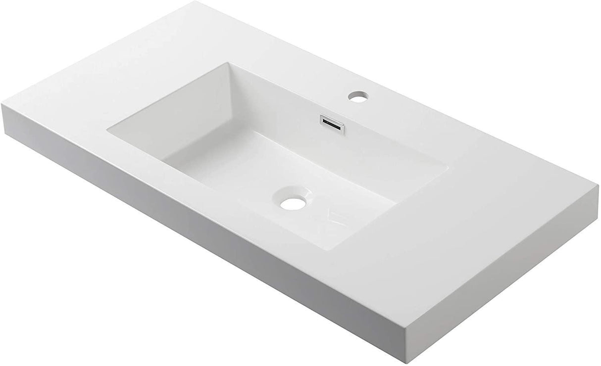 Blossom Sofia 36" Vanity in White / Matte Gray with Acrylic Sink