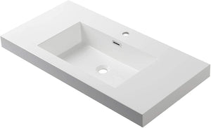 Blossom Sofia 36" Vanity in White / Matte Gray with Acrylic Sink