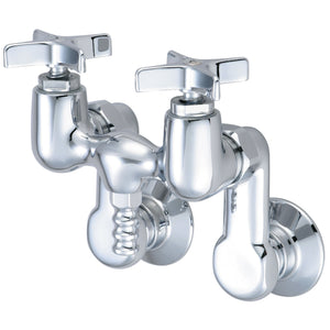 Central Brass 0211-Q Two Handle Leg Tub Faucet in Polished Chrome