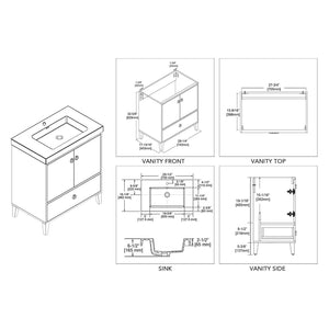 Blossom Lyon 30” White Vanity
