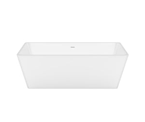 MAAX 107513-000-001-000 Nakuru 67 x 31 Acrylic Freestanding Rectangular Center Drain Bathtub in White