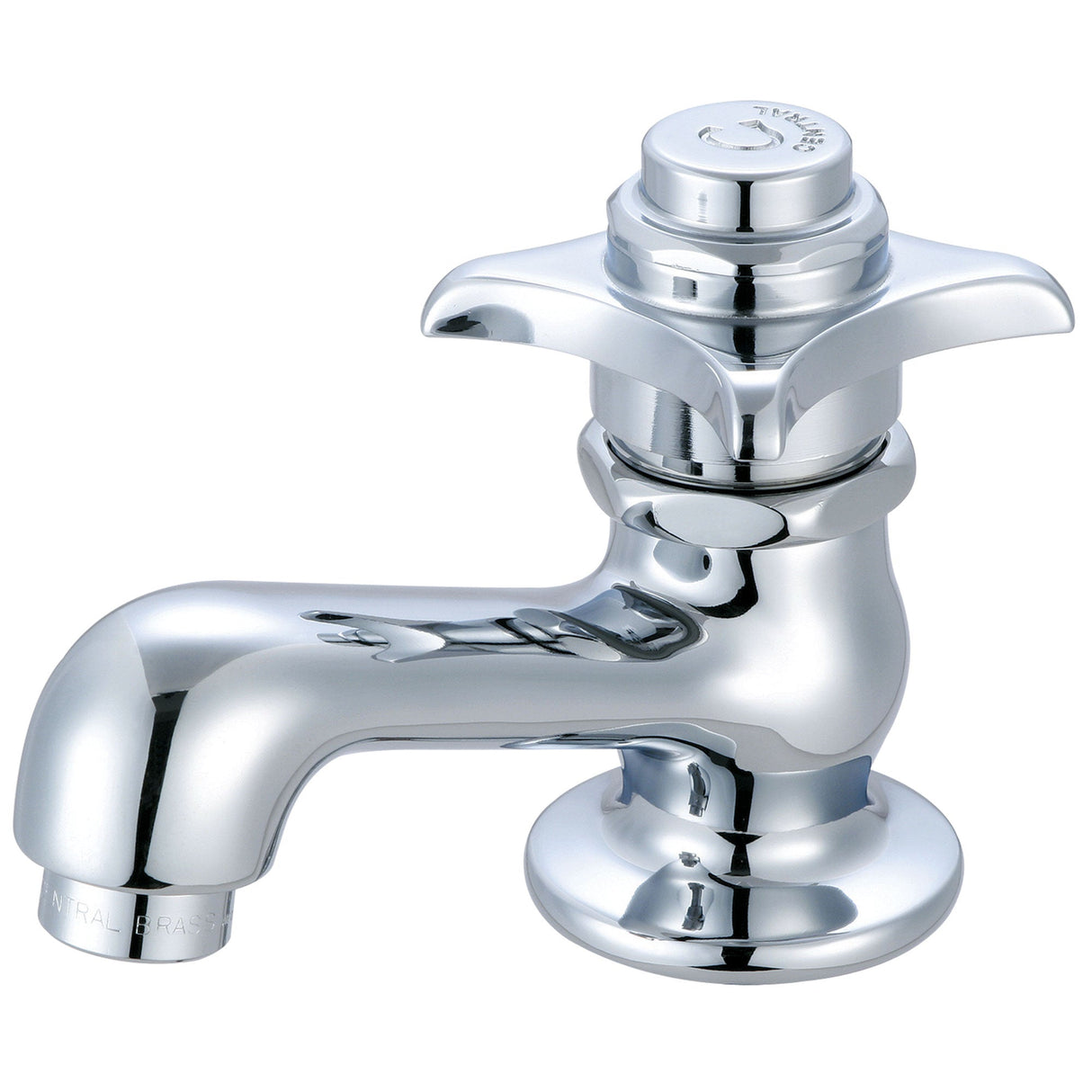 Central Brass 0255-AC Self-Close Single Handle Basin Faucet in Polished Chrome