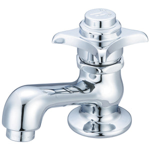 Central Brass 0255-AH Self-Close Single Handle Basin Faucet in Polished Chrome