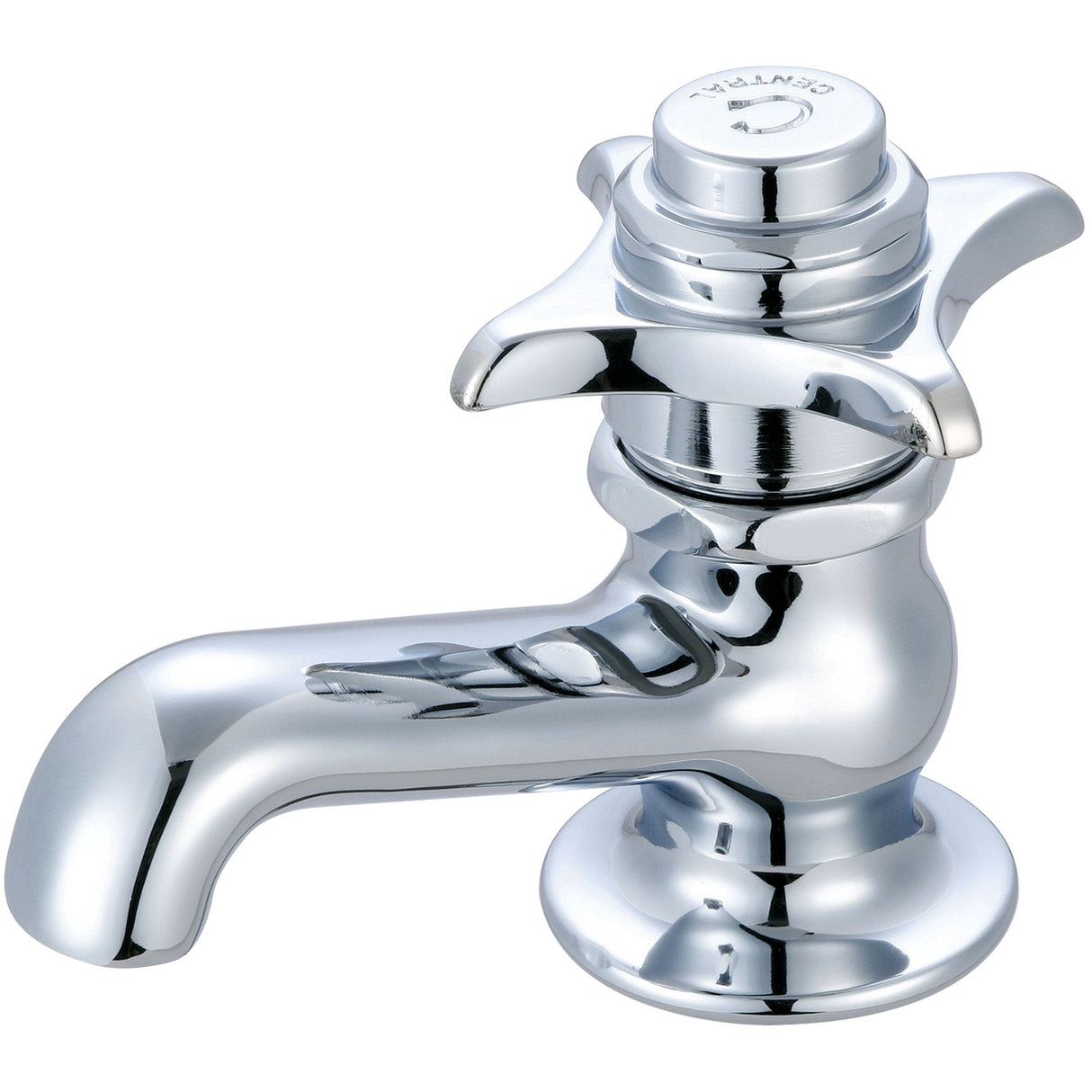 Central Brass 0255-C Self-Close Single Handle Basin Faucet in Polished Chrome