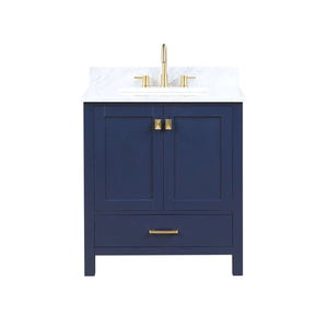 Blossom Geneva Single Sink Freestanding Bathroom Vanity With Countertop, 30", Blue