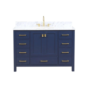 Blossom Geneva Single Sink Freestanding Bathroom Vanity With Countertop, 48", Blue