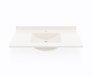 Swanstone CV1B2243 Contour 22 x 43 Single Bowl Vanity Top in Bisque CV02243.018