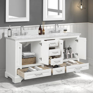 Blossom Copenhagen 60" Freestanding Double Sink Bath Vanity, Countertop & Undermount Sink