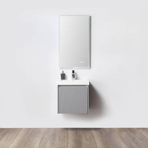 Blossom Positano Single Sink Floating Vanity, 20", Gray