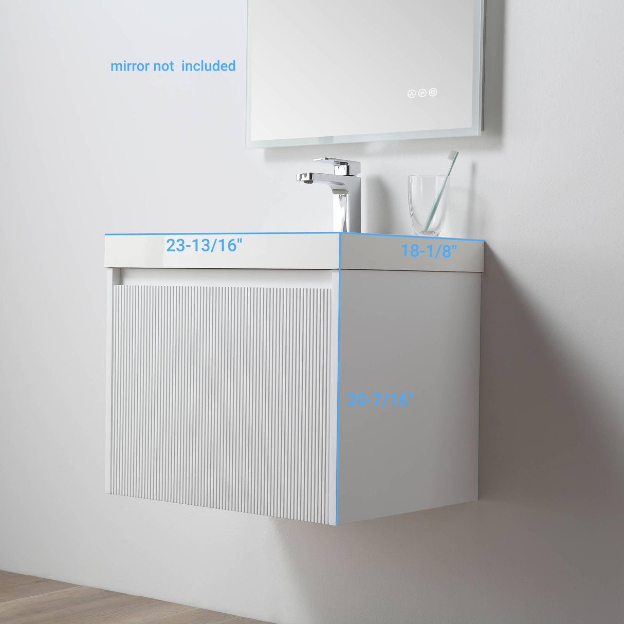 Sleek Minimalism: Blossom Positano Single Sink Floating Vanity 20" to 48"