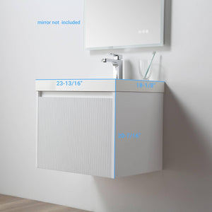 Sleek Minimalism: Blossom Positano Single Sink Floating Vanity 20" to 48"