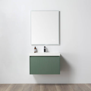 Blossom Positano Single Sink Floating Vanity, 30", Green