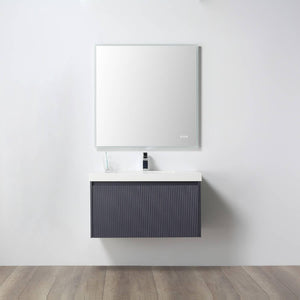 Blossom Positano Single Sink Floating Vanity, 36", Blue