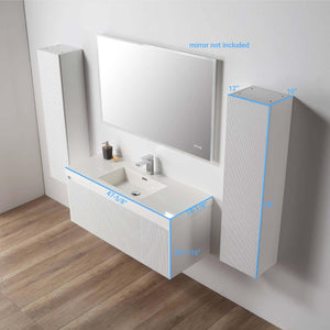 Blossom Positano 48" Floating Bathroom Vanity Single/ Double Sink & 2 Side Cabinet