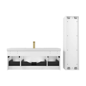 Blossom Positano 48" Floating Bathroom Vanity Single/ Double Sink & 2 Side Cabinet