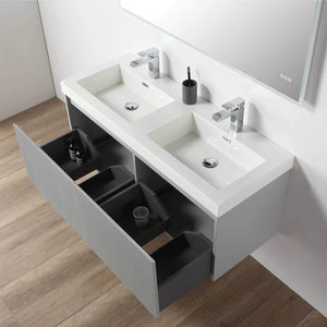 Blossom Positano 48" Floating Bathroom Vanity Single/ Double Sink & 2 Side Cabinet