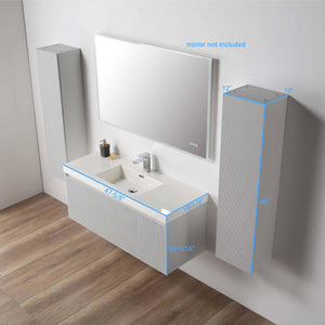 Blossom Positano 48" Floating Bathroom Vanity Single/ Double Sink & 2 Side Cabinet