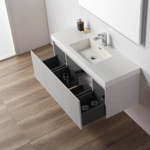 Blossom Positano 48" Floating Bathroom Vanity Single/ Double Sink & 2 Side Cabinet