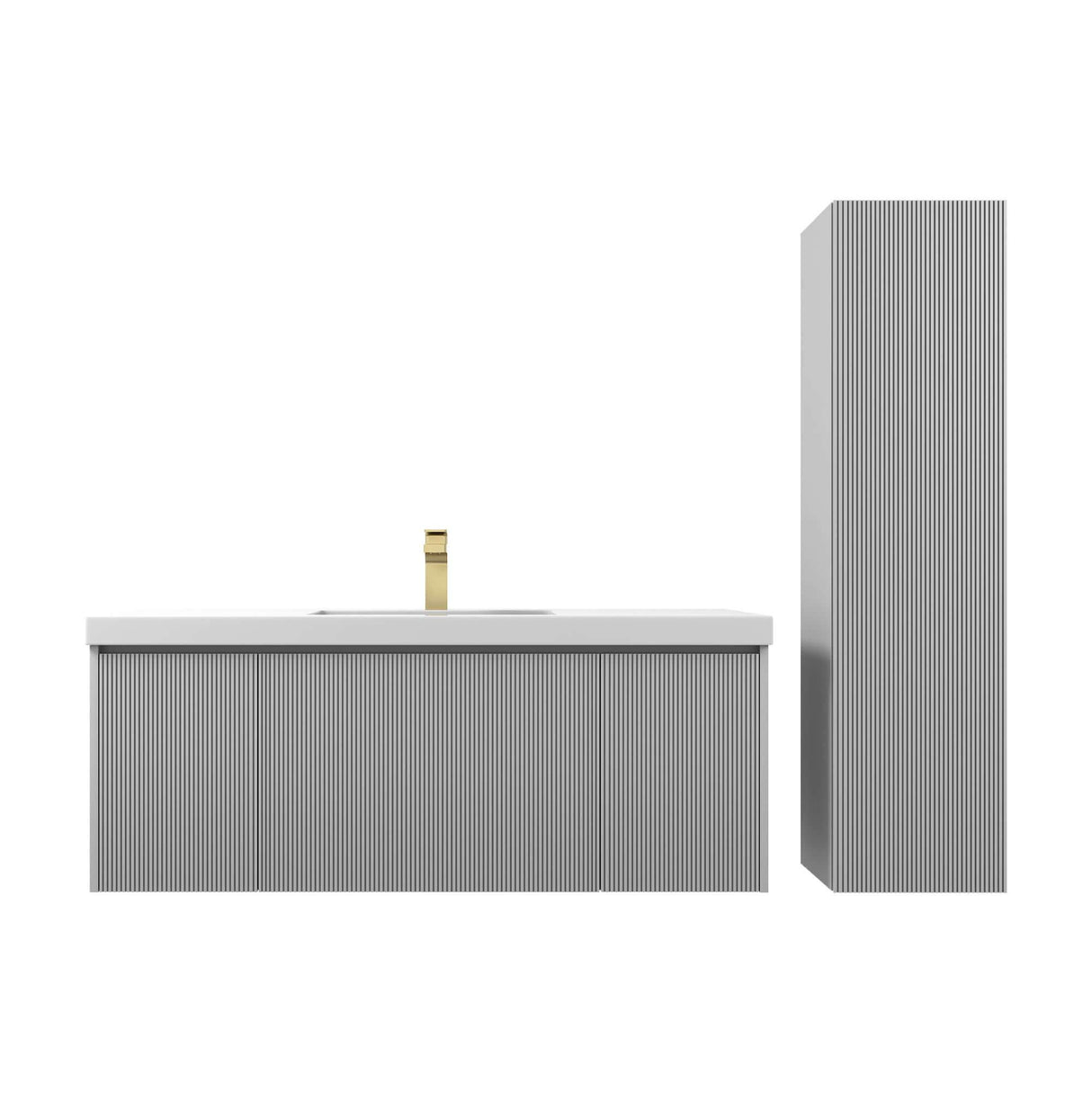 Blossom Positano 48" Floating Bathroom Vanity Single/ Double Sink & 2 Side Cabinet