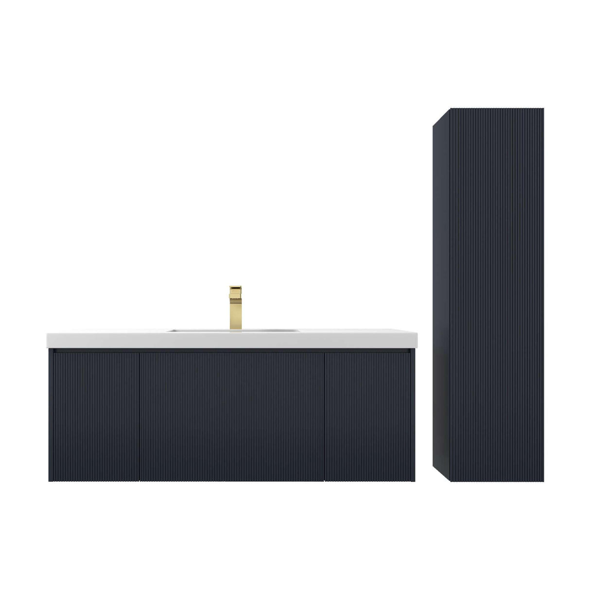 Blossom Positano 48" Floating Bathroom Vanity Single/ Double Sink & 2 Side Cabinet